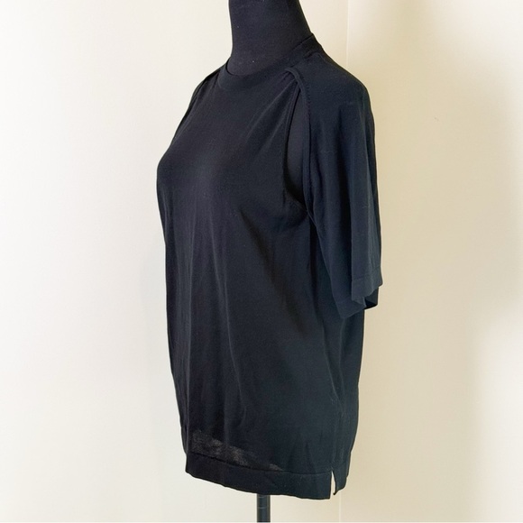 Modern Citizen Black Knit Crewneck Sweater Top short sleeve S - Picture 2 of 7